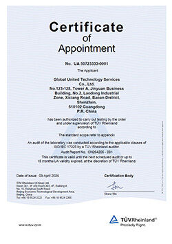 China Global United Technology Services Co.,Ltd. certification
